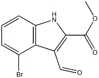 Methyl 4-broMo-3-forMyl-1H-indole-2-carboxylate Struktur