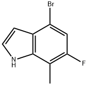 4-BroMo-6-fluoro-7-Methylindole Struktur