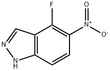 4-Fluoro-5-nitro 1H-indazole Struktur