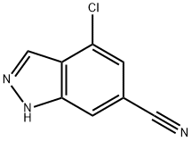 6-Cyano-4-chloro (1H)indazole Struktur