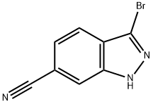 3-BroMo-6-cyano (1H)indazole Struktur