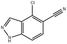 4-Chloro-5-cyano (1H)indazole Struktur