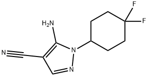 5-aMino-1-(4,4-difluorocyclohexyl)-1H-pyrazole-4-carbonitrile Struktur