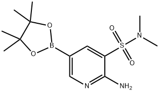 2-AMINO-N,N-DIMETHYL-5-(4,4,5,5-TETRAMETHYL-1,3,2-DIOXABOROLAN-2-YL)-3-PYRIDINESULFONAMIDE Struktur