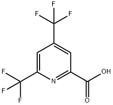 4,6-Bis-trifluoroMethyl-pyridine-2-carboxylic acid Struktur