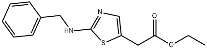 Ethyl 2-(2-(benzylaMino)thiazol-5-yl)acetate Struktur