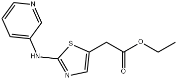 Ethyl 2-(2-(pyridin-3-ylaMino)thiazol-5-yl)acetate Struktur