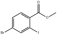 4-BroMo-2-iodo-benzoic acid Methyl ester Struktur