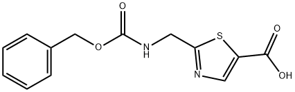 5-Thiazolecarboxylic acid, 2-[[[(phenylmethoxy)carbonyl]amino]methyl]- Struktur