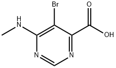 5-BroMo-6-(MethylaMino)pyriMidine-4-carboxylic acid Struktur