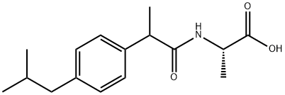 (2S)-2-(2-(4-Isobutylphenyl)propanaMido)propanoic acid Struktur