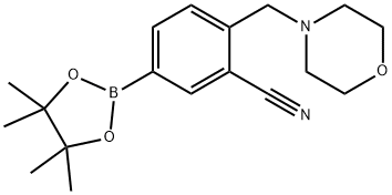 2-(MorpholinoMethyl)-5-(4,4,5,5-tetraMethyl-1,3,2-dioxaborolan-2-yl)benzonitrile Struktur