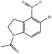 1-(5-Bromo-4-nitroindoline)ethanone Struktur