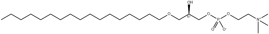 1-O-heptadecyl-2-hydroxy-sn-glycero-3-phosphocholine Struktur