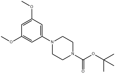 tert-butyl4-(3,5-diMethoxyphenyl)piperazine-1-carboxylate Struktur