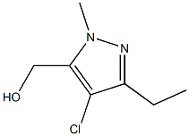 4-chloro-3-ethyl-5-hydroxymethyl-1-methyl -1H-pyrazole Struktur