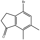 4-BroMo-6,7-diMethyl-2,3-dihydro-1H-inden-1-one Struktur