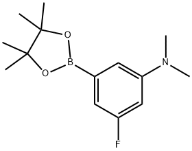 3-fluoro-N,N-diMethyl-5-(4,4,5,5-tetraMethyl-1,3,2-dioxaborolan-2-yl)aniline Struktur