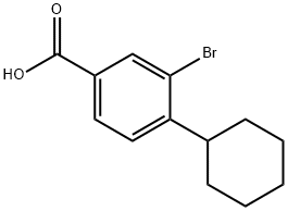 3-BroMo-4-cyclohexylbenzoic acid Struktur