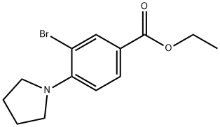 Ethyl 3-broMo-4-(pyrrolidin-1-yl)benzoate Struktur