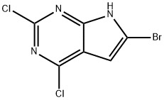 6-BROMO-2,4-DICHLORO-7H-PYRROLO[2,3-D]PYRIMIDINE Struktur