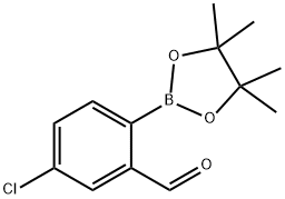 4-クロロ-2-ホルミルフェニルボロン酸ピナコールエステル 化學(xué)構(gòu)造式