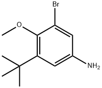 3-BroMo-5-(tert-butyl)-4-Methoxyaniline Struktur