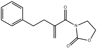 3-(2-Methylene-4-phenylbutanoyl)oxazol-2(3H)-one Struktur