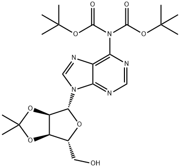 Adenosine, N,N-bis[(1,1-diMethylethoxy)carbonyl]-2',3'-O-(1-Methylethylidene)- Struktur