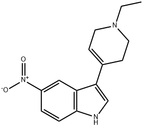 3-(1-Ethyl-1,2,3,6-tetrahydropyridin-4-yl)-5-nitro-1H-indole Struktur