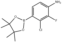 4-AMino-2-chloro-3-fluorobenzeneboronic acid pinacol ester, 96% Struktur