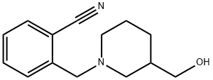 2-(3-HydroxyMethyl-piperidin-1-ylMethyl)-benzonitrile Struktur