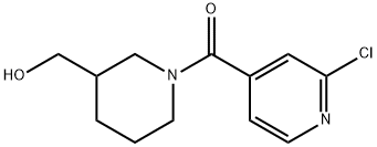 (2-Chloro-pyridin-4-yl)-(3-hydroxyMethyl-piperidin-1-yl)-Methanone Struktur