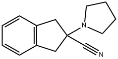 2-(pyrrolidin-1-yl)-2,3-dihydro-1H-indene-2-carbonitrile Struktur