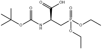 (S)-2-((tert-butoxycarbonyl)aMino)-3-(diethoxyphosphoryl)propanoic acid Struktur