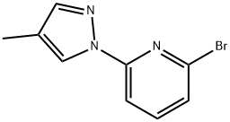 2-Bromo-6-(4-methyl-1H-pyrazol-1-yl)pyridine Struktur