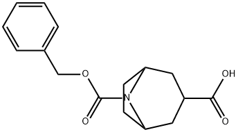 8-(Benzyloxycarbonyl)-8-azabicyclo[3.2.1]octane-3-carboxylic acid Struktur