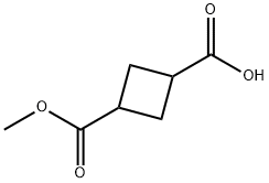 3-(Methoxycarbonyl)cyclobutanecarboxylicacid Struktur