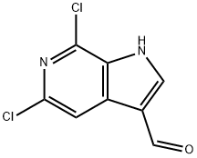 5,7-Dichloro-6-azaindole-3-carbaldehyde Struktur