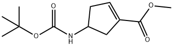 1-Cyclopentene-1-carboxylic acid, 4-[[(1,1-diMethylethoxy)carbonyl]aMino]-, Methyl ester Struktur