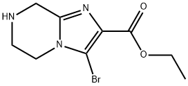 3-BroMo-5,6,7,8-Tetrahydro-IMidazo[1,2-A]pyrazine-2-Carboxylic Acid Ethyl Ester Struktur