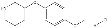 3-(4-Methoxyphenoxy)piperidine HCl Struktur