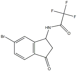 N-(6-broMo-3-oxo-2,3-dihydro-1H-inden-1-yl)-2,2,2-trifluoroacetaMide Struktur