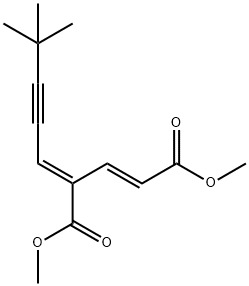 (2E,4E)-4-(4,4-DiMethyl-2-pentyn-1-ylidene)-2-pentenedioic Acid 1,5-DiMethyl Ester Struktur