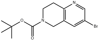 tert-Butyl 3-broMo-7,8-dihydro-1,6-naphthyridine-6(5H)-carboxylate Struktur