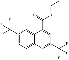 4-Quinolinecarboxylic acid, 2,6-bis(trifluoromethyl)-, ethyl ester Struktur