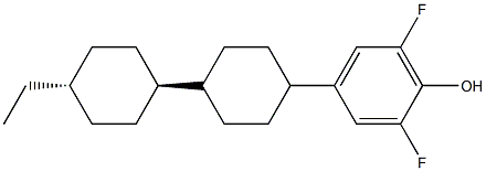 4-[(trans,trans)-4'-Ethyl[1,1'-bicyclohexyl]-4-yl]-2,6-difluorophenol Struktur