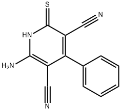 6-aMino-3,5-dicyano-4-phenyl-2(1H)-pyridinethione Struktur