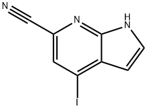 6-Cyano-4-iodo-7-azaindole Struktur