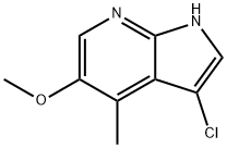 3-Chloro-5-Methoxy-4-Methyl-7-azaindole Struktur